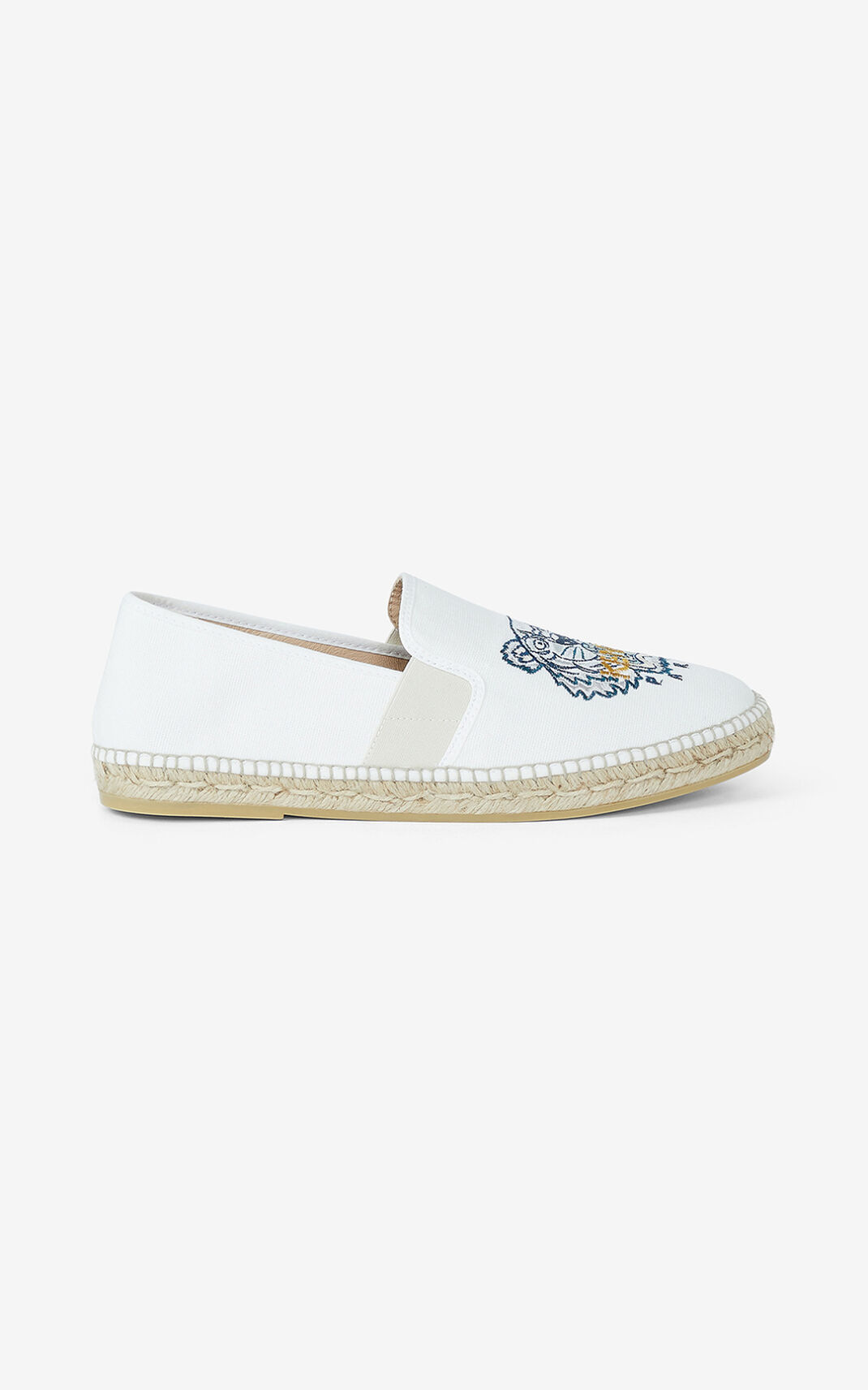 Kenzo Tiger elasticated Espadrilles Férfi Fehér | ID.621535